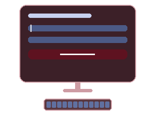 Animated illustration of a computer signing in